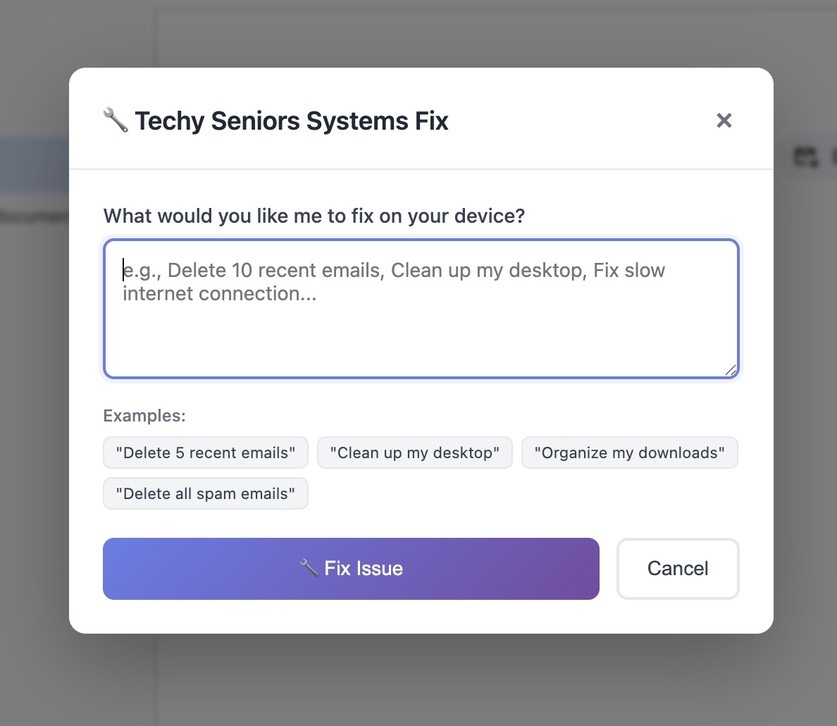 Issue Detection Interface